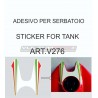 Tank's tricolor design stickers  - Ducati Monster 821/1200/S