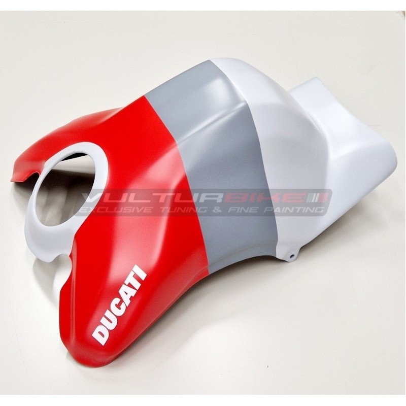 Painted elongated tank cover with Panigale V4S Corse 2019 design
