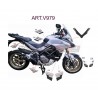 Kit autocollants argent métall-rouge-noir pour Ducati Multistrada 1260/1260S