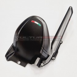 Guardabarros trasero de fibra de carbono con protector de cadena - Ducati Multistrada V4 Gris Aviador