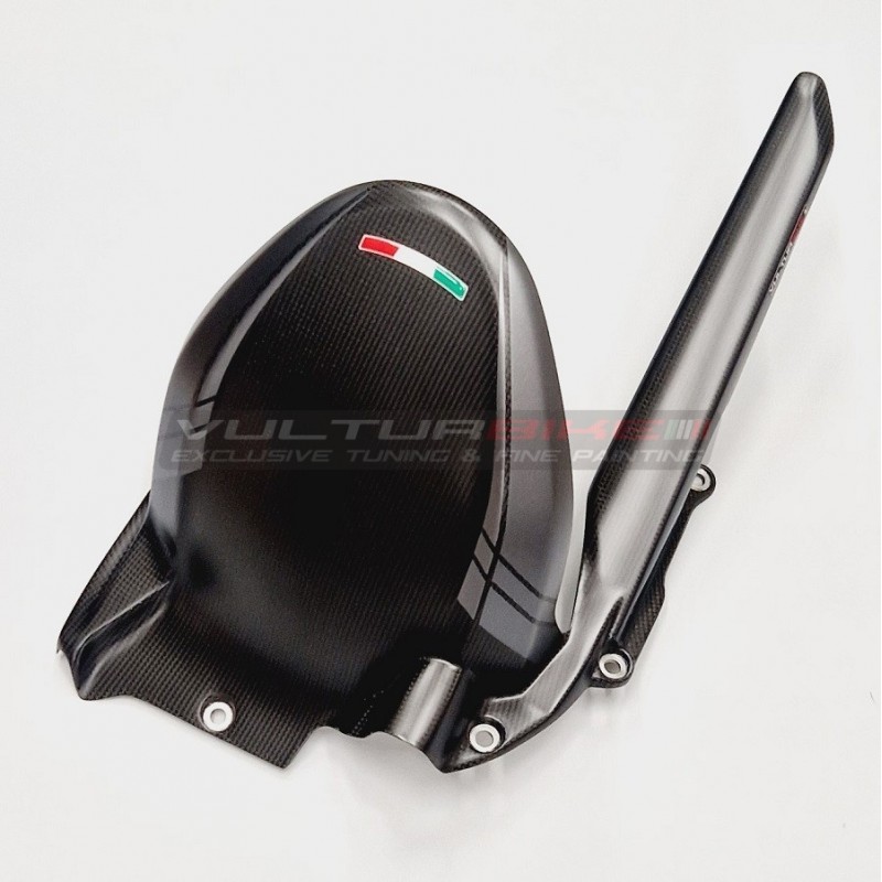 Parafango posteriore in carbonio con paracatena - Ducati Multistrada V4 Aviator Grey