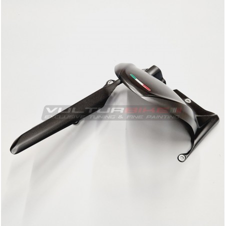 Carbon fiber rear fender with chain guard - Ducati Multistrada V4 Aviator Grey 