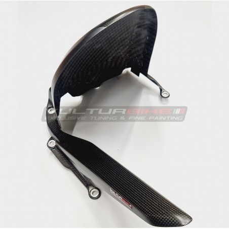 Guardabarros trasero de fibra de carbono con protector de cadena - Ducati Multistrada V4 Gris Aviador 