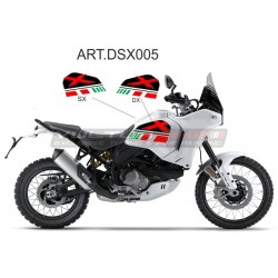 Red Custom Tank Stickers Kit - Ducati DesertX