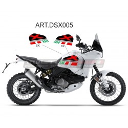 Kit de pegatinas de tanque personalizadas rojas - Ducati DesertX