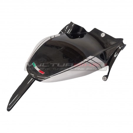 Carbon Heckfender mit Kettenschutz - Ducati Multistrada V4 Iceberg White 