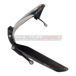 Carbon rear fender with chain guard - Ducati Multistrada V4 Iceberg White