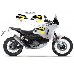 Custom yellow tank sticker kit - Ducati DesertX
