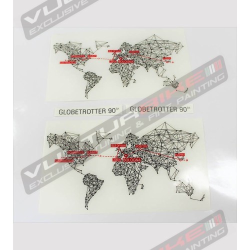Stickers Globetrotter 90 TH various sizes - Ducati Multistrada 1200/1260 