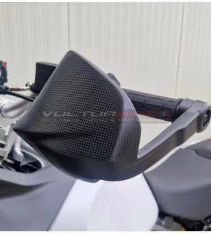 Pair of extended carbon handguards for Ducati Multistrada V4