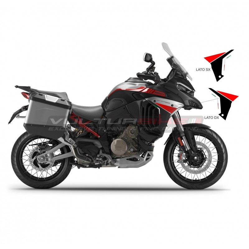 Kit adesivi per deflettori - Ducati Multistrada V4 Rally Nera