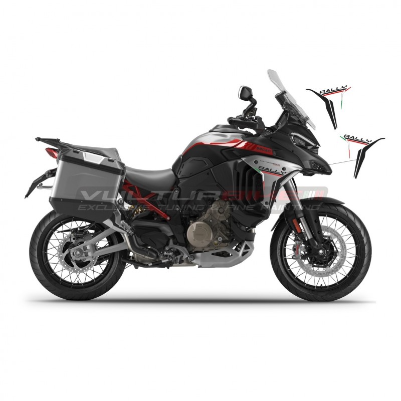 Sticker kit for deflectors with "Rally" lettering - Ducati Multistrada V4 Rally Black