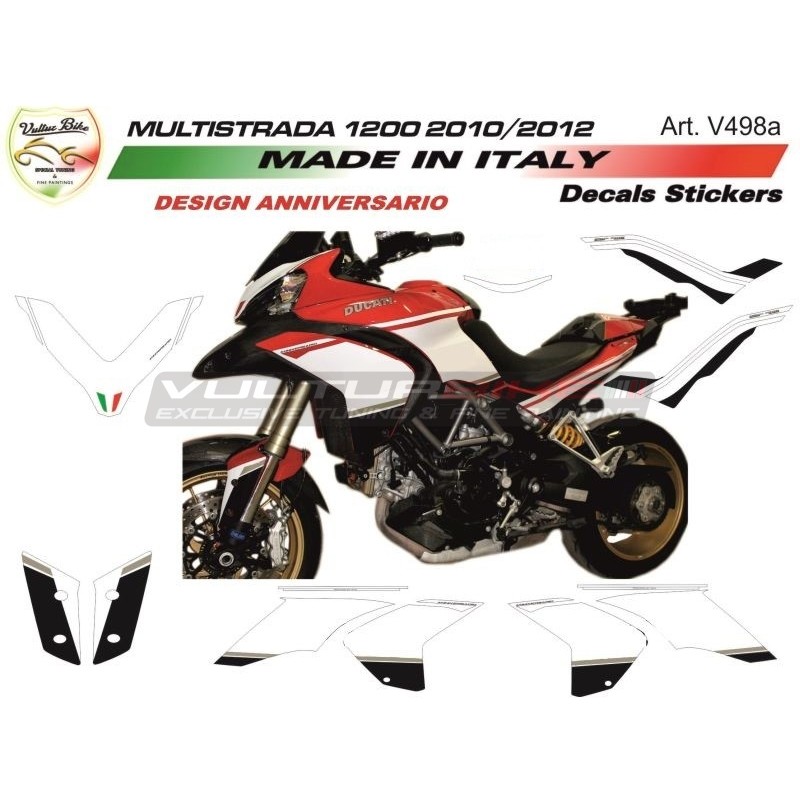 Kit autocollants design 90e anniversaire - Ducati Multistrada 1200 2010/12