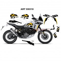 Complete kit stickers yellow black - Ducati DesertX