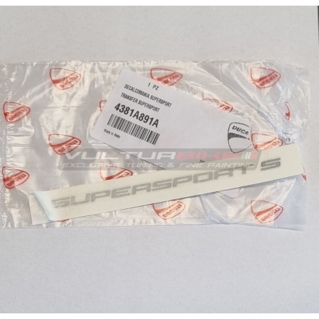 Original silber und schwarz Supersport S Aufkleber
