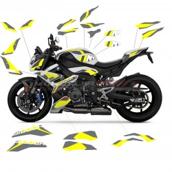 Custom yellow grey sticker kit for Bmw S1000R