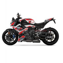 Kit adesivi personalizzati rosso grigio per Bmw S1000R