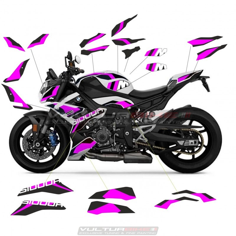 Protège-réservoir Moto Autocollant - Compatible BMW M1000R 2023 Motorsport, M1000R 2023, S1000R 2019-2023