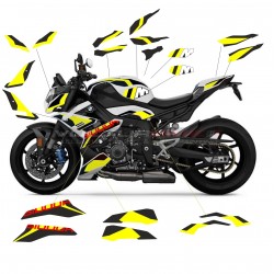 Benutzerdefiniertes gelb-schwarzes Aufkleber-Kit für Bmw S1000R