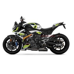 Custom lime green and black sticker kit for Bmw S1000R