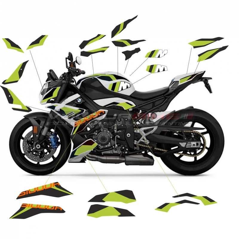 Individuelles limettengrünes und schwarzes Aufkleber-Kit für Bmw S1000R