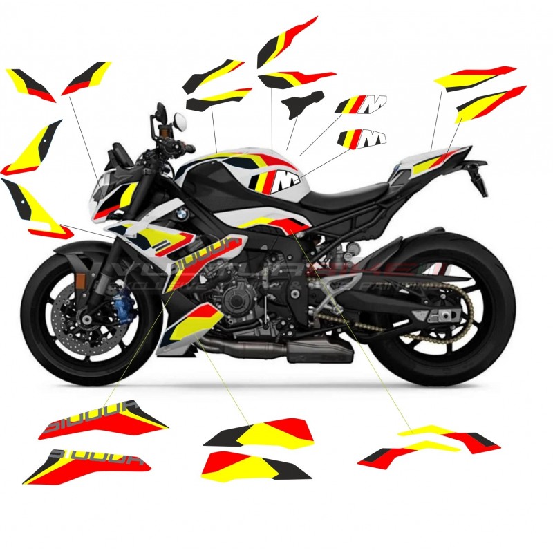 Custom yellow red sticker kit for Bmw S1000R