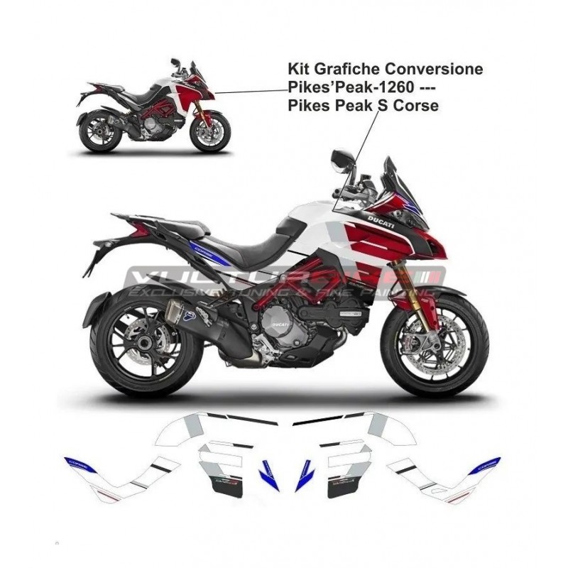 Kit de pegatinas completo S Corse diseño - Ducati Multistrada 1260 Pikes' Peak