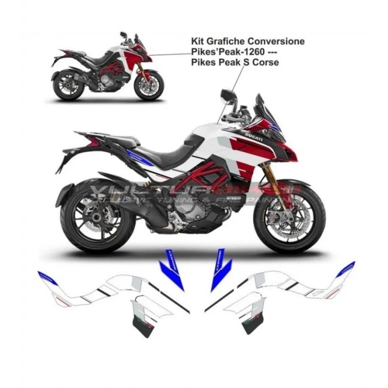 Pegatinas de kit completas diseño V4S Corse - Ducati Multistrada 1260 Pikes' Peak