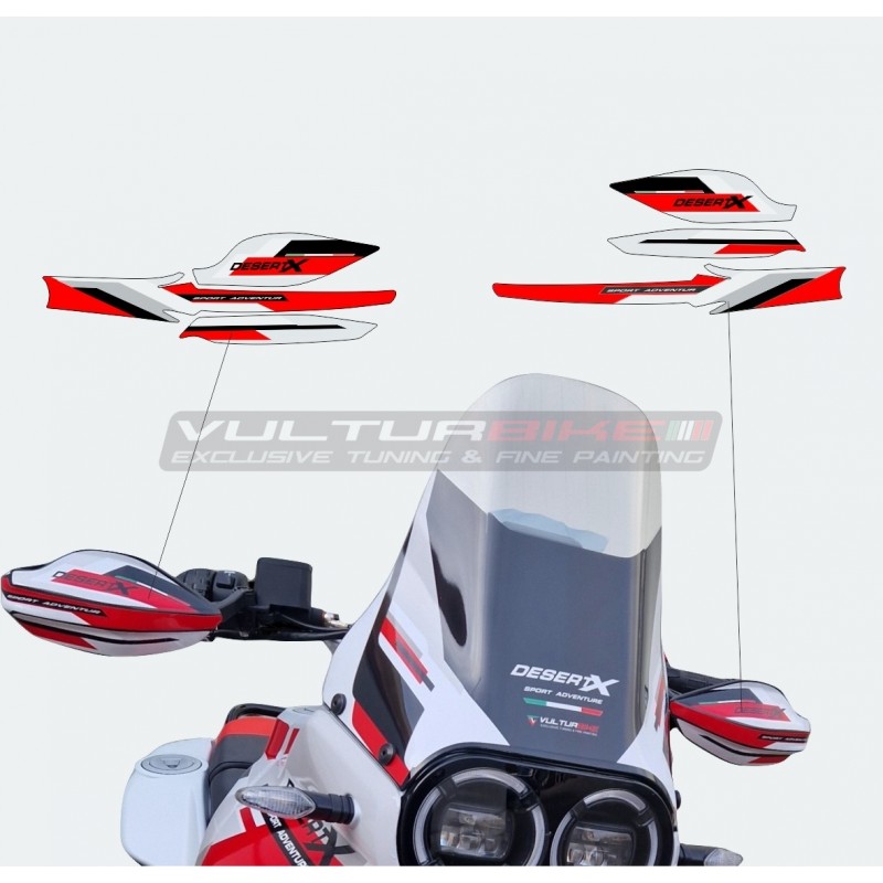 Sport Adventure Design Handguard Decals - Ducati DesertX