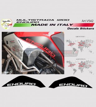 Kit de pegatinas globetrotter matt black 90 - Ducati multistrada 1200 enduro