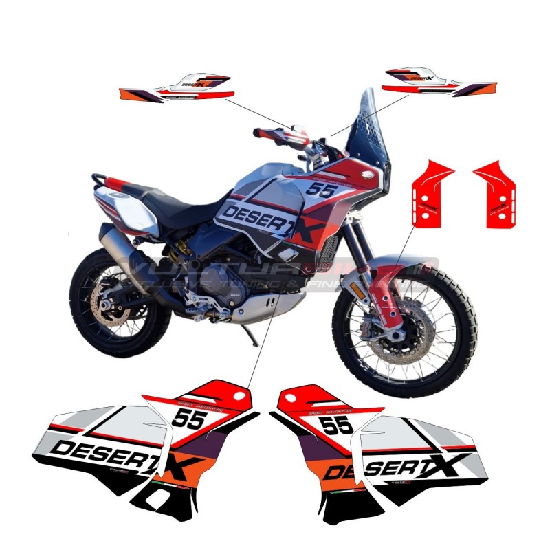 Complete Rally Design Sticker Kit - Ducati DesertX