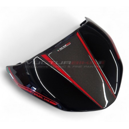 Custom carbon seat cover "BLACK / CARBON" - Ducati Diavel V4