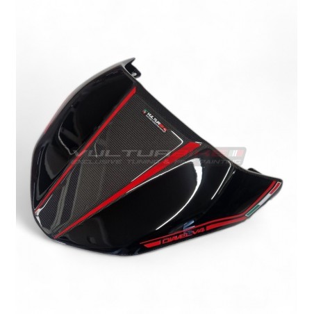 Coperchio sella in carbonio personalizzato "BLACK / CARBON" - Ducati Diavel V4