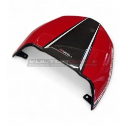 Coperchio sella in carbonio personalizzato "RED / CARBON" - Ducati Diavel V4