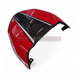 Custom carbon seat cover "RED / CARBON" - Ducati Diavel V4