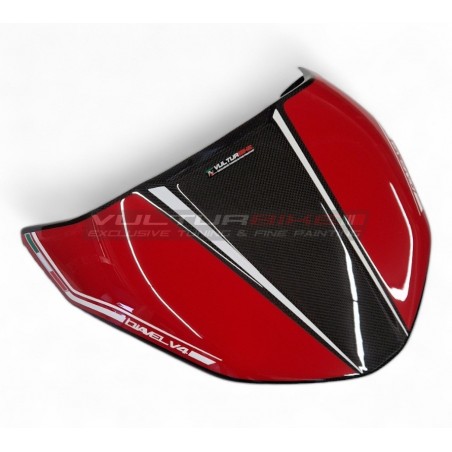 Housse de selle carbone sur mesure « RED / CARBON » - Ducati Diavel V4