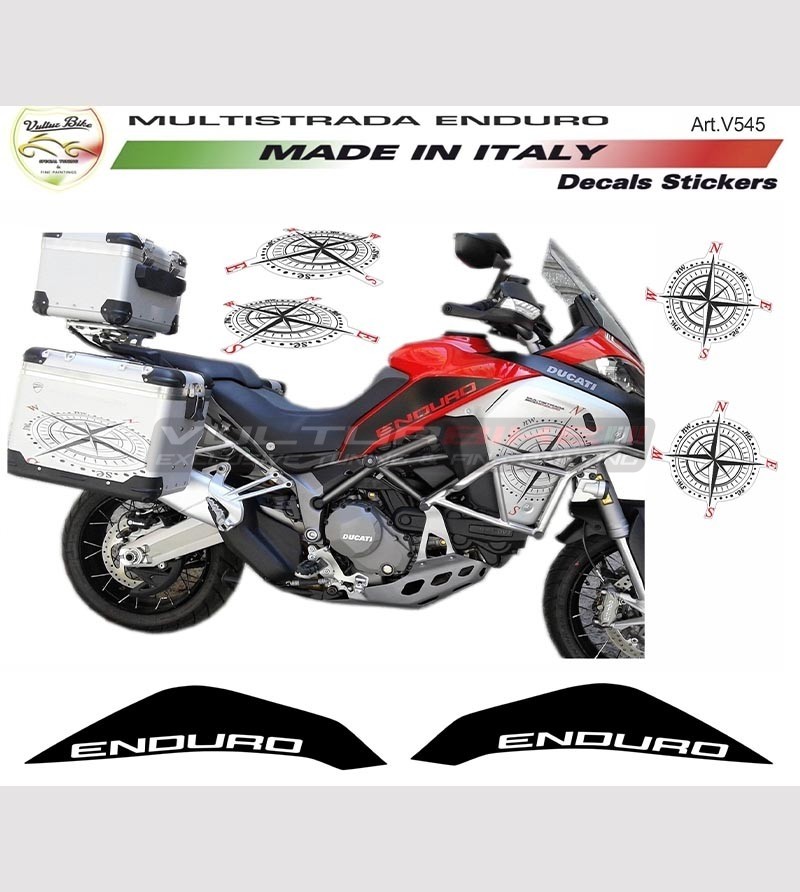 Sticker-Kit mit Windrose - Ducati multistrada 1200 Enduro