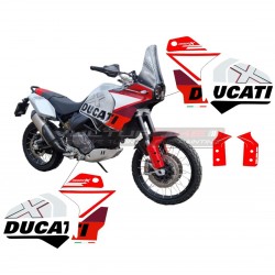 Custom Rally Design Aufklebersatz für Desertx Ducati