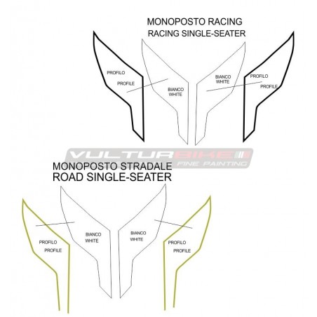 Heckaufkleber Look 1098R - Ducati 848/1098/1198