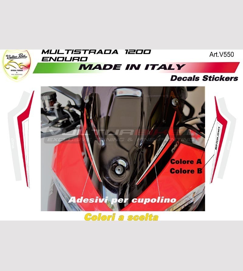 Customizable stickers Enduro for front fairing - Ducati Multistrada 1200 / 1260 Enduro