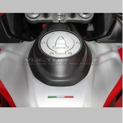 Außenabdeckung Carbon Tankdeckel für Ducati Multistrada V4 Rally