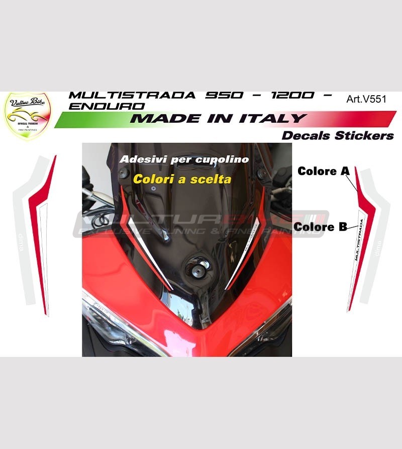 Adesivi personalizzabili Multistrada per cupolino - Ducati Multistrada 950/1200 DVT/1200 Enduro