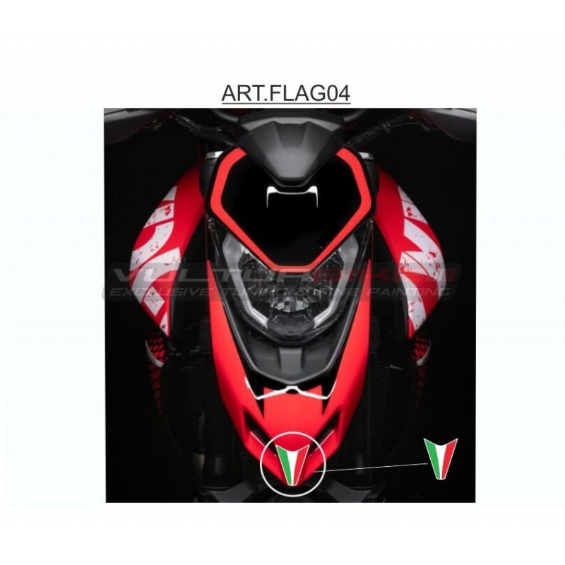 Italienische Flagge für Windschutzscheibe - Ducati Hypermotard 950