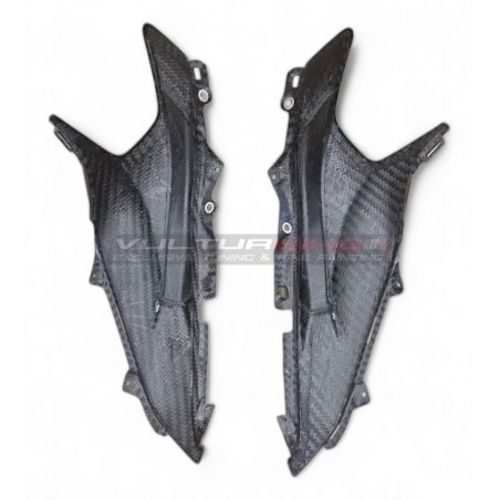 Carbon tank tip for Ducati Multistrada V4 Rally BRUSHED ALUMINIUM version