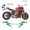 Kit autocollant complet design S CORSE vert - Ducati Streetfighter V4 2023 / 2024