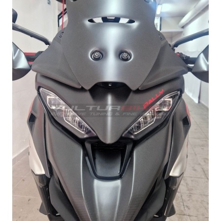 Carbon-Tankspitze für Ducati Multistrada V4 Rally BRUSHED ALUMINIUM Version