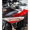 Carbon tank tip for Ducati Multistrada V4 Rally BRUSHED ALUMINIUM version