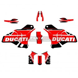 Set completo de vinilos de diseño deportivo negro rojo - Ducati DesertX
