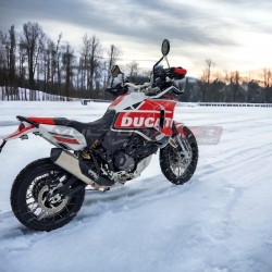 Set completo di decalcomanie sport design nero rosso - Ducati DesertX