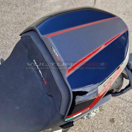 Custom carbon seat cover "BLACK / CARBON" - Ducati Diavel V4